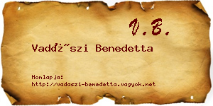 Vadászi Benedetta névjegykártya